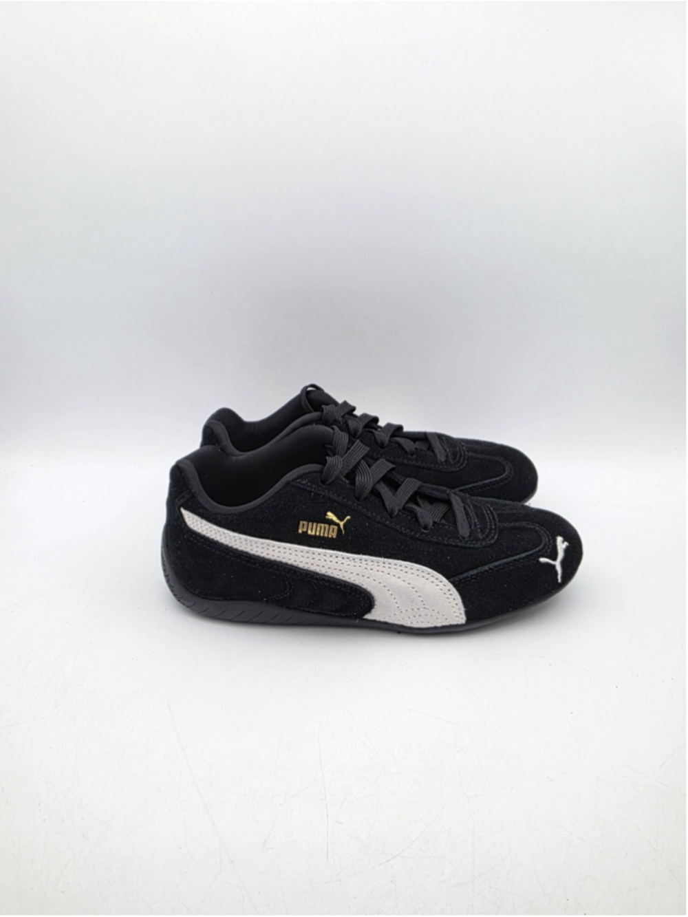 Puma Speedcat PS Lace Up Sneakers Black Size 1c NEW